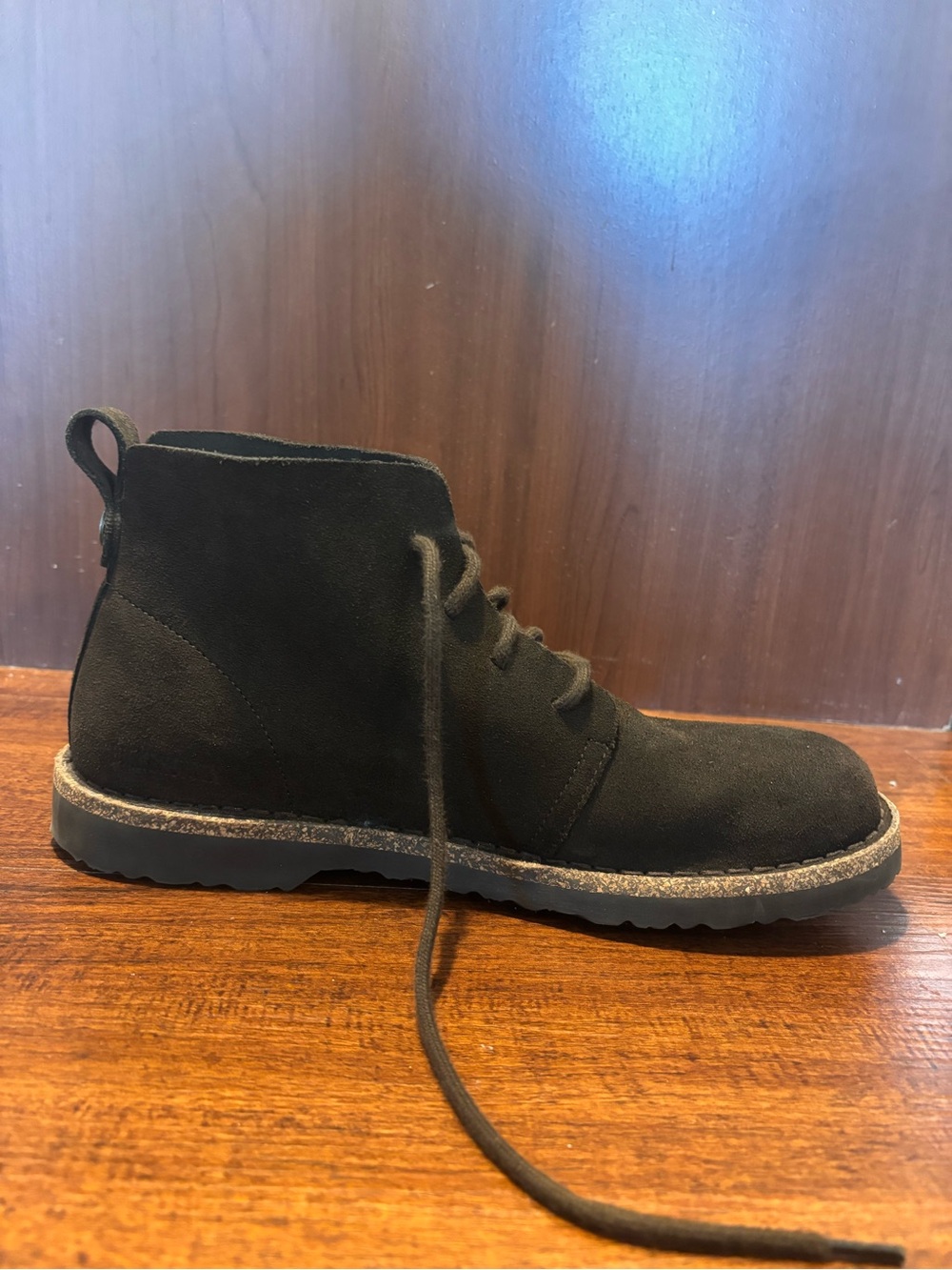 Birkenstock Men's Black Suede Lace-Up Desert Boot